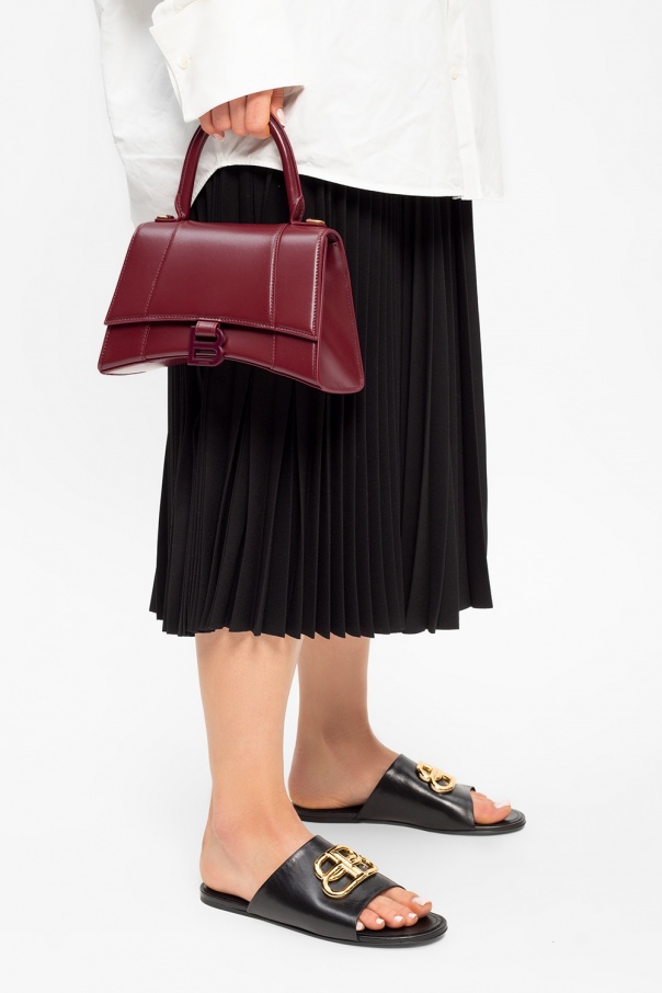 Burgundy 'Hourglass S' shoulder bag Balenciaga - Mini prism